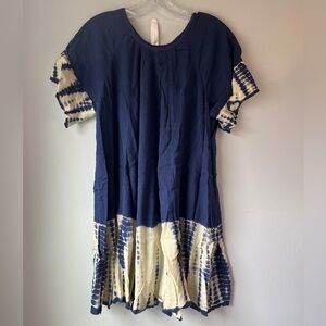 Ellos Navy Tie Dye Cover Up